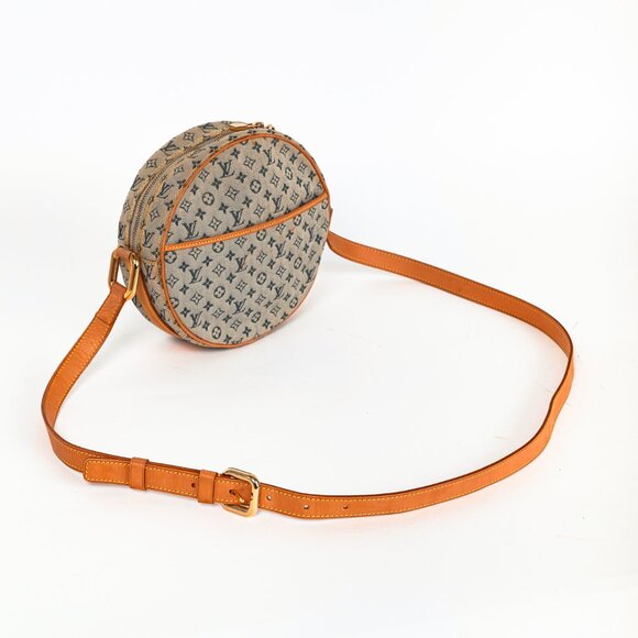 Louis Vuitton Jeanne GM Blue Mini Lin Monogram Canvas Round Crossbody Bag - Picture 6 of 12